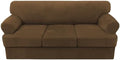 H.VERSAILTEX Sofa Cover 4 Piece T Cushion Sofa Slipcovers Thick Velvet Couch by HVERSAILTEX