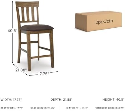 Signature Design by Ashley Wood Counter Height Bar Stools - Image 3