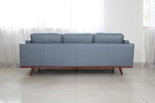 Mega Solutions Savoy Full All Around Front and Back Italian Leather Sofa 89" - Image 5