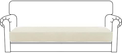 MAXIJIN Velvet Stretch Couch Cushion Covers Soft Sofa Cushion Cover Replacement by MAXIJIN