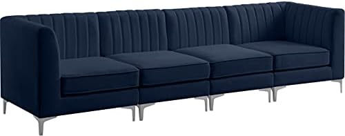 Meridian Furniture 604Navy-S119 Alina Collection Modern | Contemporary Navy - Image 4