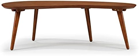 Mid Century Modern Abstract Shaped Coffee Table/Solid Wood/Castanho Finish - Image 4