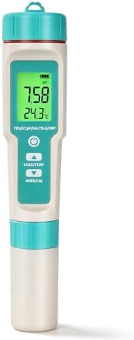 7 in1 Pool Thermometer, PH & Salt Meter, Digital Pool TDS EC ORP SG Salinity by Unknown