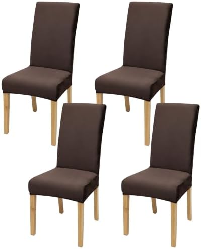 Dining Chair Covers, Stretch Seat Covers, Washable Furniture Protector by BIETYONE