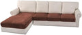 H.VERSAILTEX Velvet Stretch Sectional Couch Covers 4 Pieces Sofa Seat Cushion by HVERSAILTEX