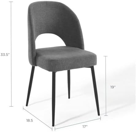 Modway Rouse Upholstered Fabric Dining Side Chair - Image 3