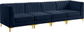 Meridian Furniture 604Navy-S119 Alina Collection Modern | Contemporary Navy by MeridianFurniture