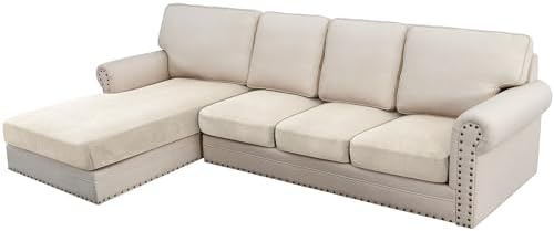 H.VERSAILTEX Velvet Stretch Sectional Couch Covers by HVERSAILTEX