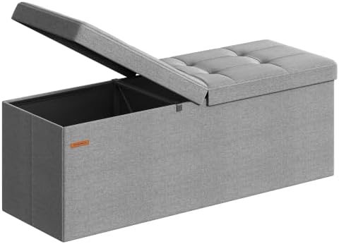 SONGMICS 43.3 Inches Storage Ottoman, Foldable Bench by SONGMICSbySONGMICSHOME