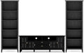 SIMPLIHOME Artisan TV Stand and Bookcase in Black by SimpliHome