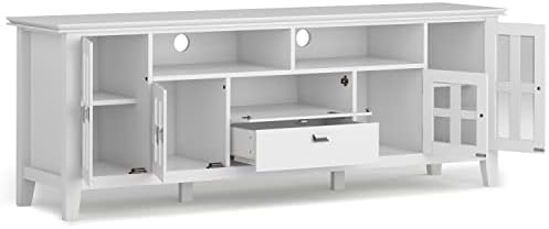 SIMPLIHOME Artisan TV Stand and Bookcase in White - Image 2