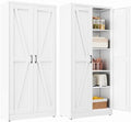 PAOFIN 71" White Metal Storage Pantry Cabinet by PAOFIN