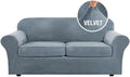 H.VERSAILTEX Real Velvet Plush 3 Piece Stretch Sofa Covers Couch Covers by HVERSAILTEX