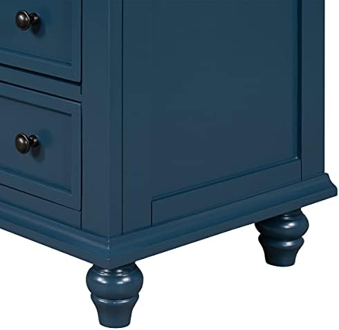 LUMISOL Wood Nightstand with 3 Drawers, End Table with Pull Out Tray, Storage - Image 7