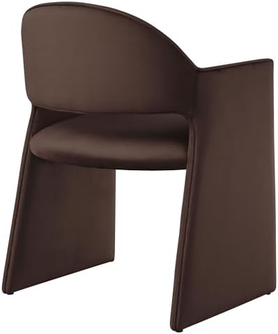 Modway Talia Performance Velvet Dining Armchair in Chocolate Brown - Image 7