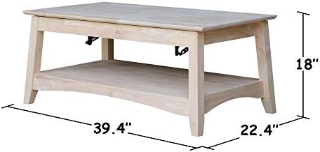 International Concepts Bombay Tall Coffee Table, Unfinished - Image 2