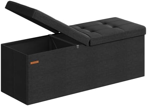 SONGMICS 43.3 Inches Storage Ottoman, Foldable Bench by SONGMICSbySONGMICSHOME