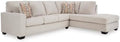 Signature Design by Ashley Aviemore 110" L-Shape Stone Chenille Sectional by Unknown