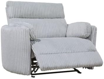 Pemberly Row XL Extra Wide Power Glider Recliner in Mega Gray - Image 4