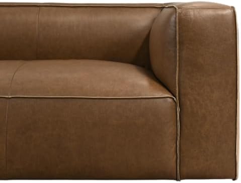 2-Piece Living Room Set, Genuine Leather Sofa + Swivel Chair - Image 7
