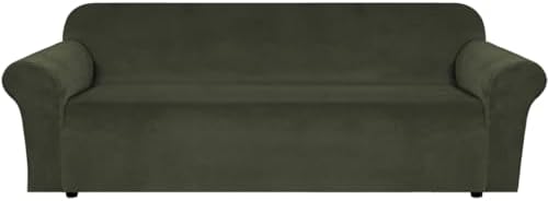 H.VERSAILTEX Stretch Velvet Sofa Covers Large Couch Covers Furniture Protector by HVERSAILTEX