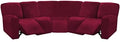 ULTICOR 7-Piece L Shape Sectional Recliner Sofa Covers, Velvet Stretch by ULTICOR
