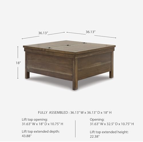 Signature Design by Ashley Wood Lift-Top Coffee Table - Image 3