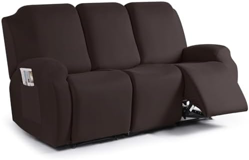 TAOCOCO Recliner Sofa Slipcover, 3 Pieces Polyester Fabric Stretch Sofa Covers by TAOCOCO