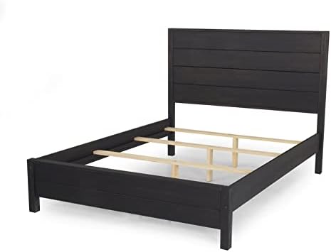 Grain Wood Furniture Montauk Solid Wood Bed, Queen Size, Farmhouse Black - Image 4
