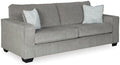 Signature Design by Ashley Queen Sleeper Sofa Couch, Alloy Gray by Unknown