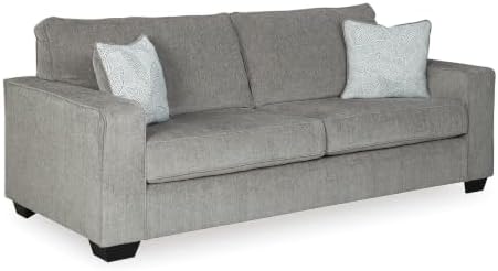 Signature Design by Ashley Queen Sleeper Sofa Couch, Alloy Gray by Unknown
