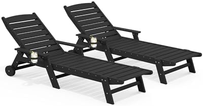 SERWALL HDPE Outdoor Lounge Chair Set of 2 by SERWALL