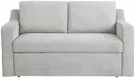 Serta Hawthorne 66.1" Slipcovered Convertible Sleeper Loveseat, Full Size - Image 3