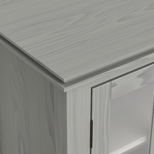 SIMPLIHOME Artisan 53" Wide Solid Wood TV Stand in Fog Grey - Image 6
