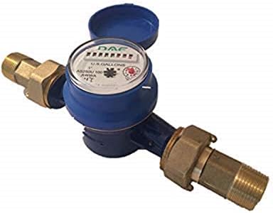 DAE AS250U-100 1" Water Meter, Measuring in Gallon + Couplings by DAEControls