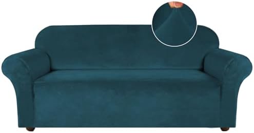Turquoize Velvet Couch Covers Stretch Oversized Sofa Cover by Turquoize