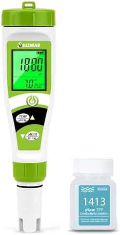 UIUZAMR pH Meter for Hydroponics PPM EC Meter for Water Hydroponics by UIUZMAR