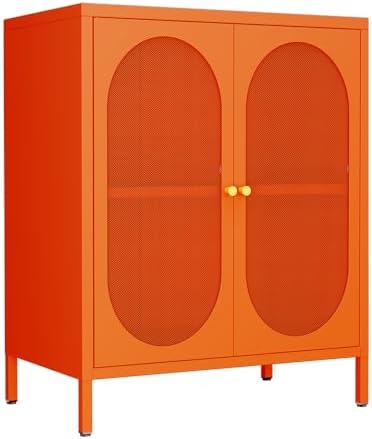 2 Door Accent Cabinet, Metal Storage Cabinet - Image 6