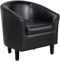 Yaheetech Accent Chairs, Faux Leather Barrel Armchairs by Yaheetech