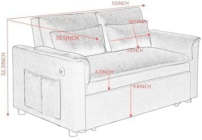 Convertible Sleeper Sofa Bed - Image 2
