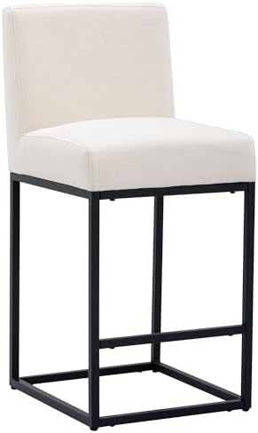 VESCASA Linen 27 inches Counter Height Bar Stool by VESCASA