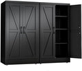 Black Metal Storage Cabinet by RISTERN