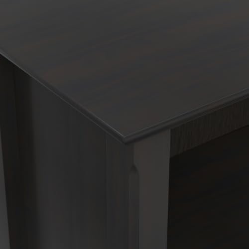 SIMPLIHOME Amherst 70" Tall Solid Wood 5-Shelf Bookcase in Hickory Brown - Image 6