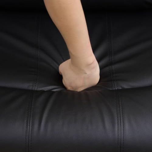 Reclining Sectional Sofa Set, L Shaped PU Leather Recliner Couch - Image 3
