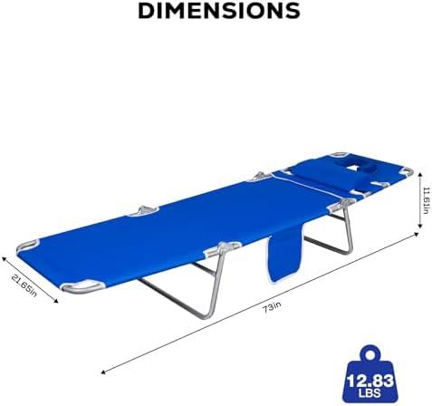 Romswi 2PK Folding Tanning Beach Chair - Image 3