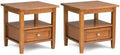 SIMPLIHOME Warm Shaker 20" End Tables in Light Golden Brown by SimpliHome