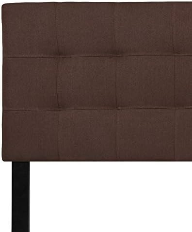 Flash Furniture Bedford Tufted Upholstered King Size Headboard in Dark Brown - Image 4