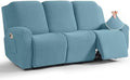 TAOCOCO Stretch Recliner Sofa Covers 8 Piece, Dusty Blue by TAOCOCO
