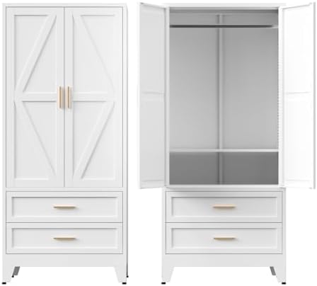 COFaR Metal Armoire Wardrobe Closet by COFAR