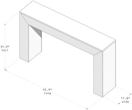 Plank+Beam Grand Console Table, 56 Inch, Pecan Wirebrush - Image 2